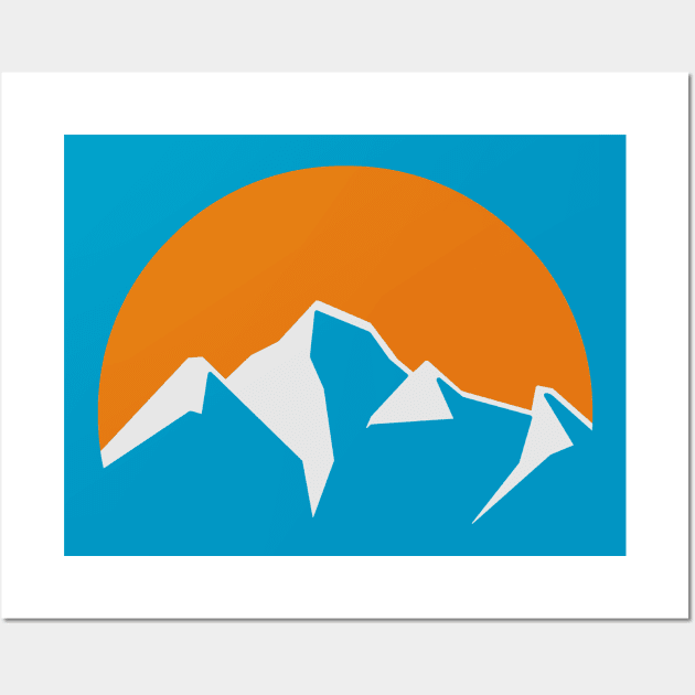 mountain sun icon Wall Art by pholange